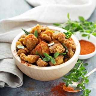 Basil Fried Chicken Nuggets